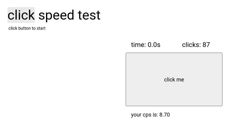 Click Speed Test / CPS Test - Check Clicks Per Second (*NEW*)