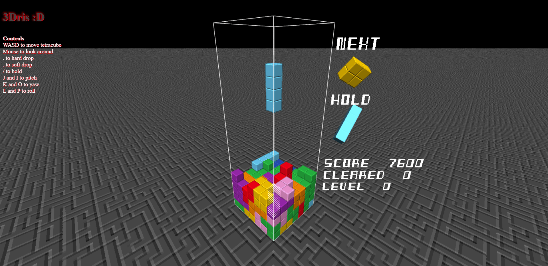 3D Tetris :D - Replit