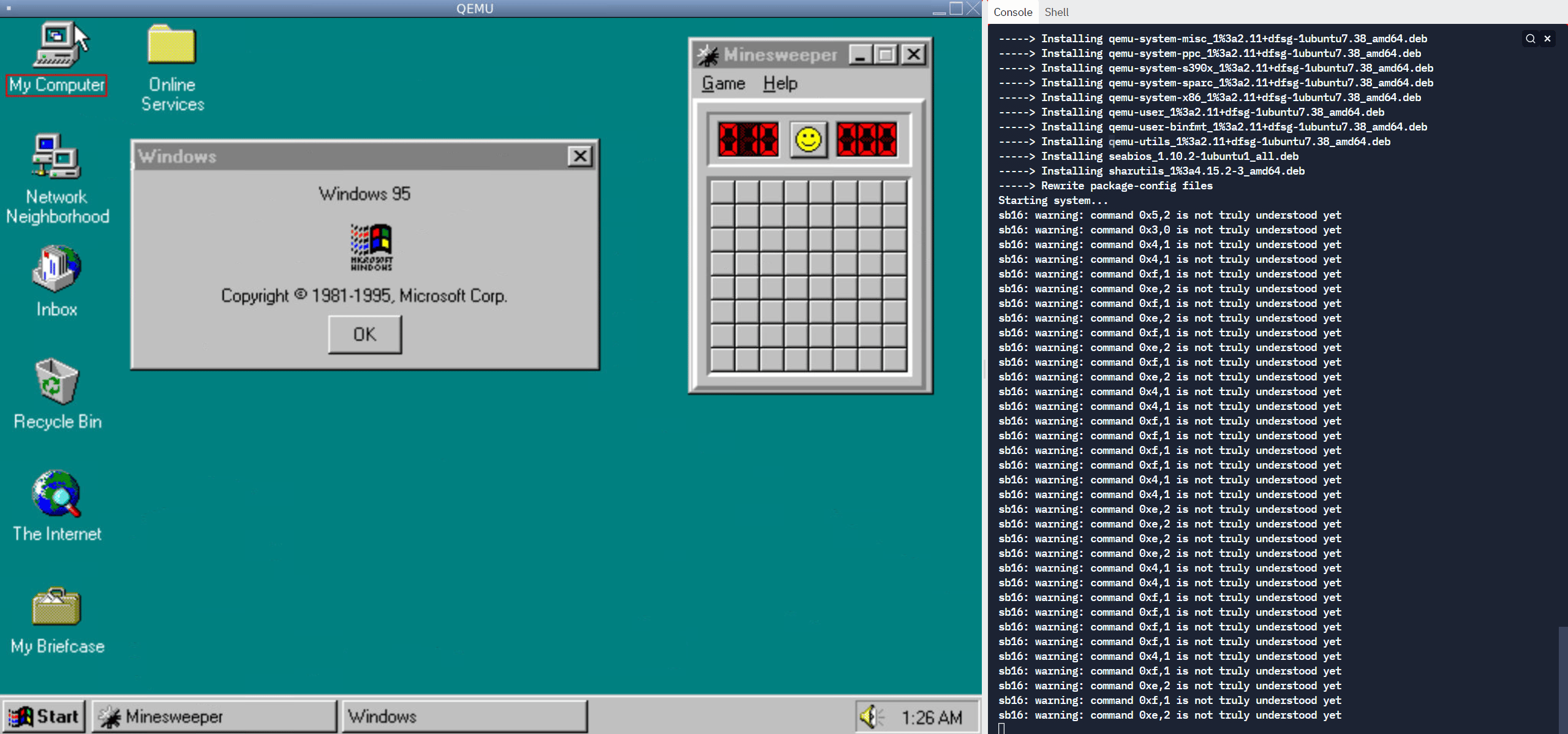 Windows 95 on Replit! Replit