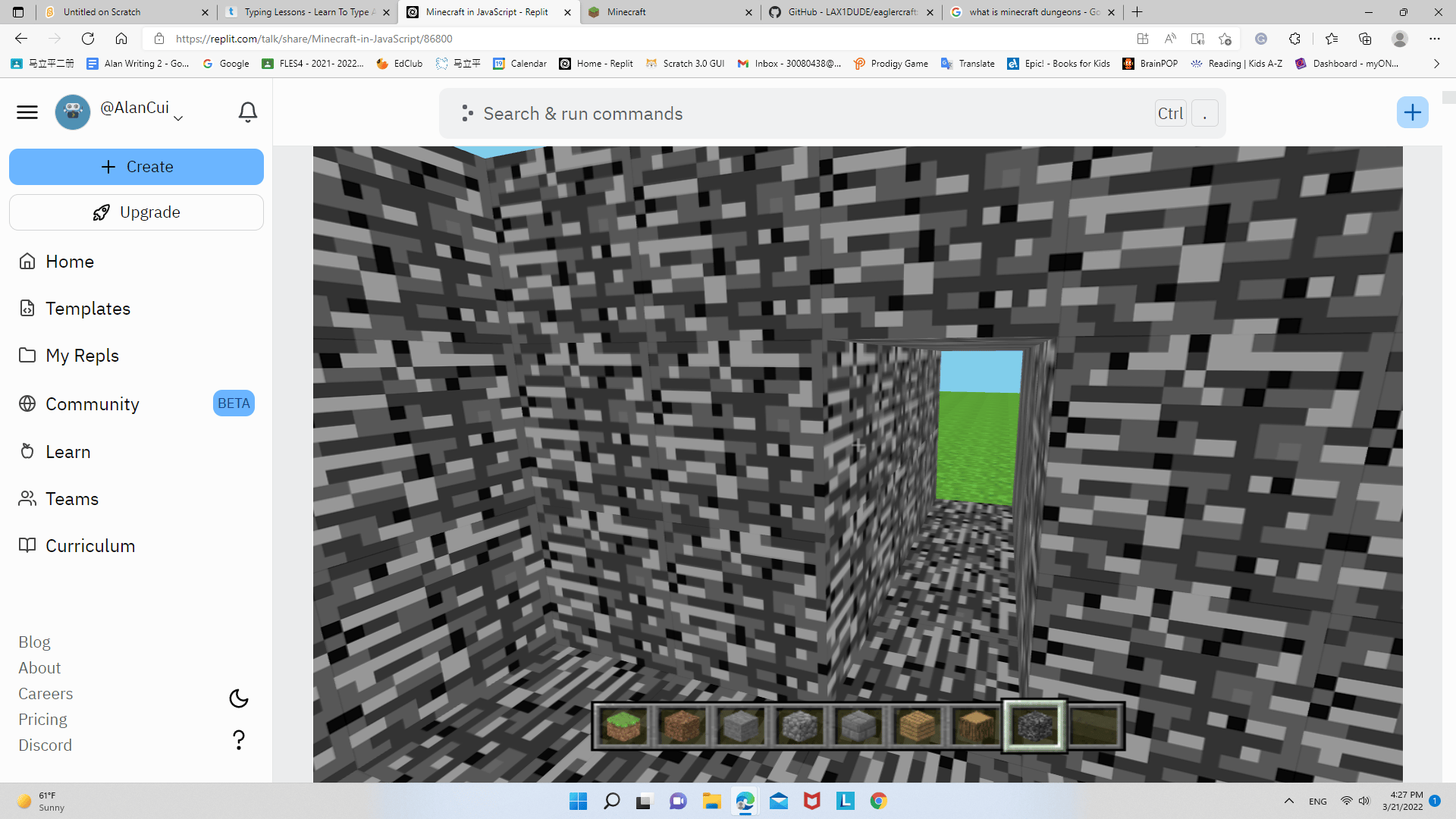 Minecraft in JavaScript - Replit