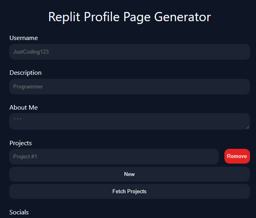 Profile Page Generator