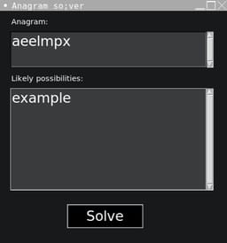 Anagram solver with user interface