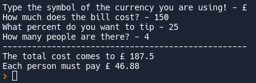 Bill Calculator - Equal Split