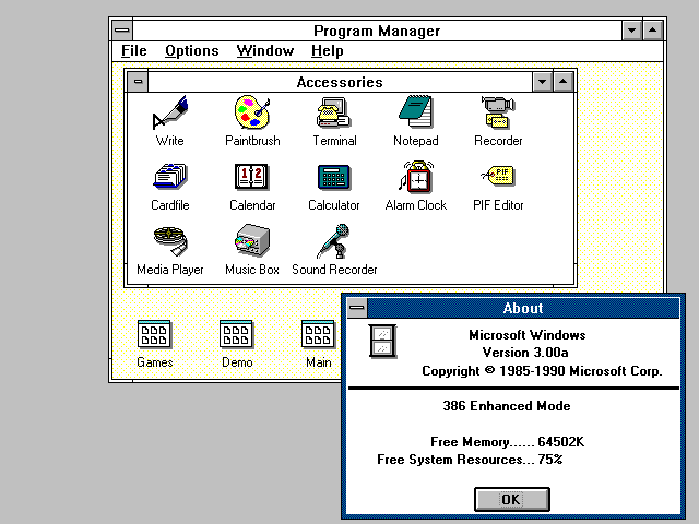 Windows 3.0 Emulator