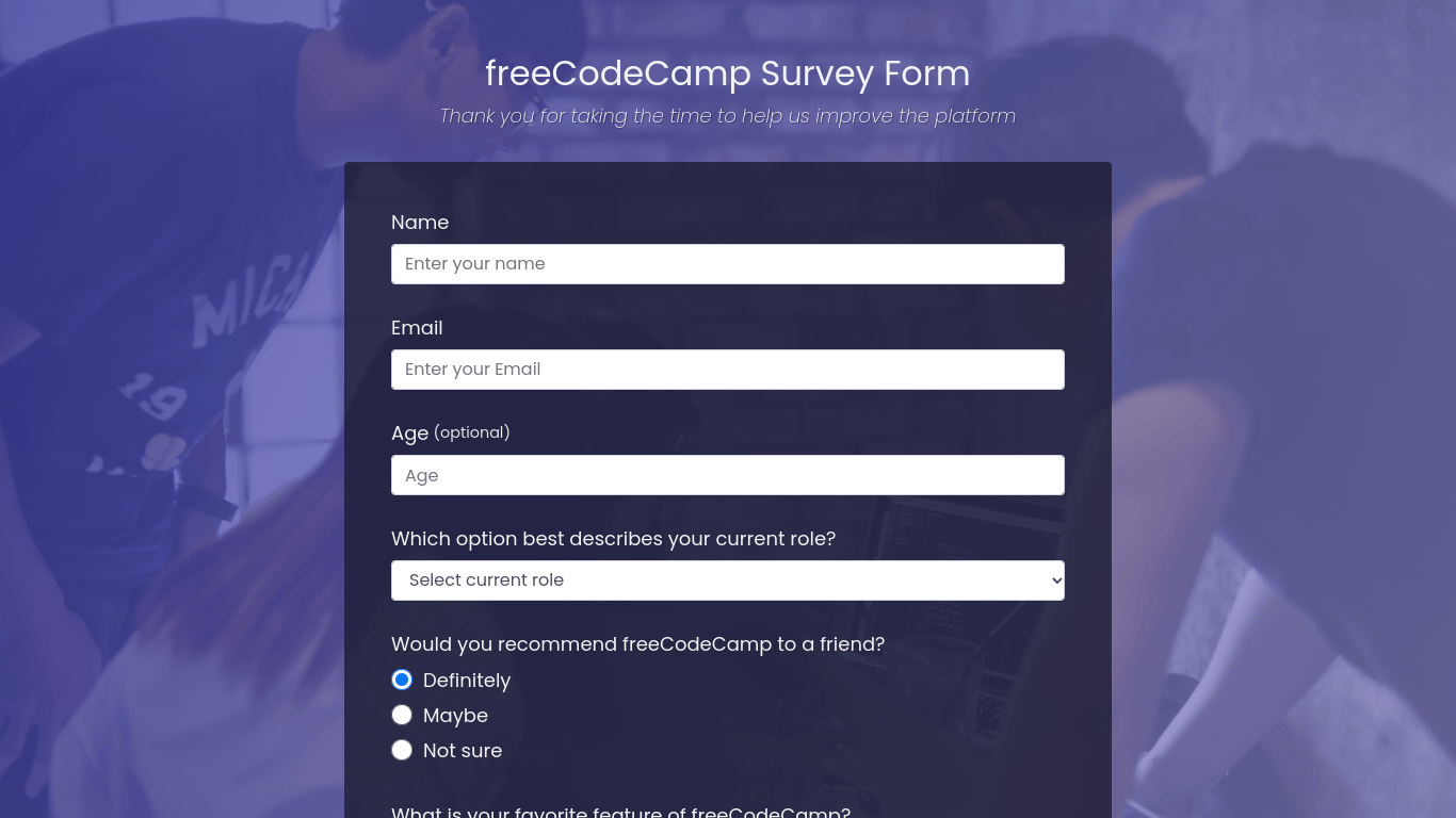 Clean Survey Form