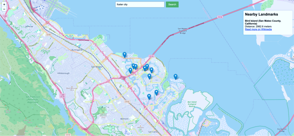 Local landmarks map