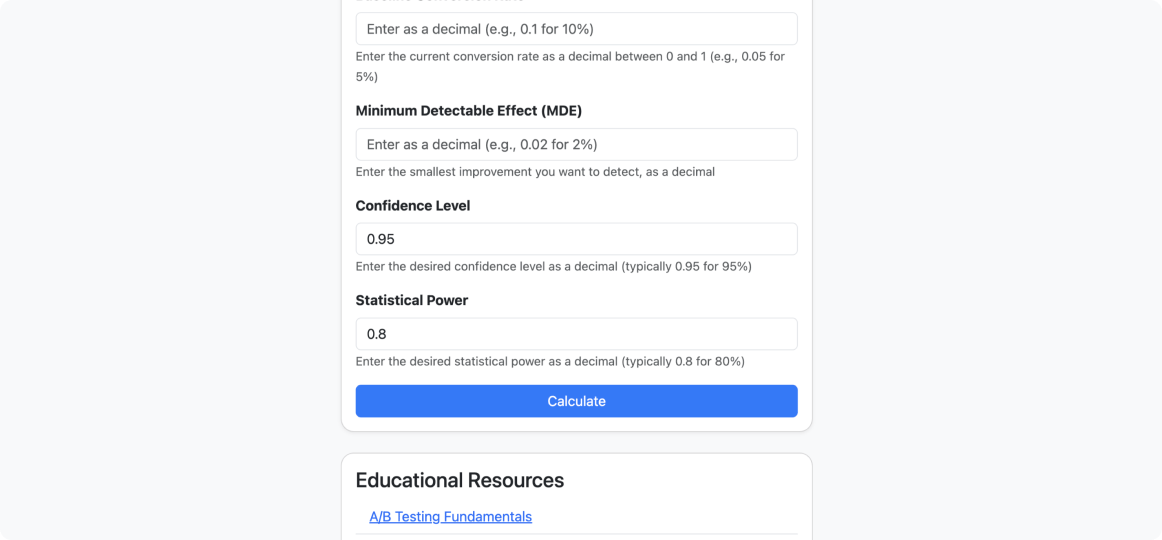 Statistical significance calculator