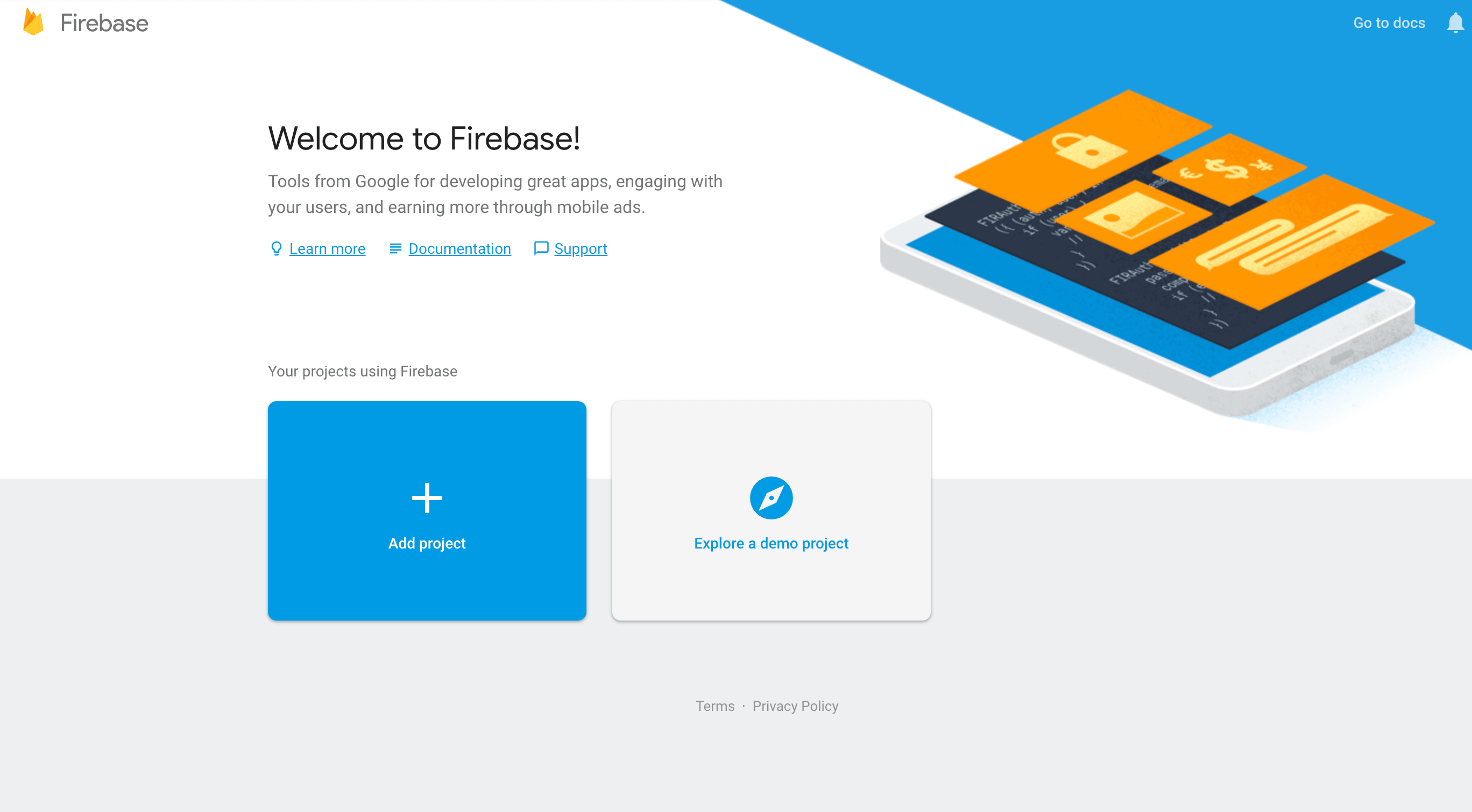 Firebase website