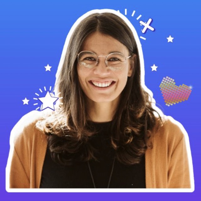 Gabi from Mindjoy, the teacher for this course, looks excited to help you dive into learning Python!
